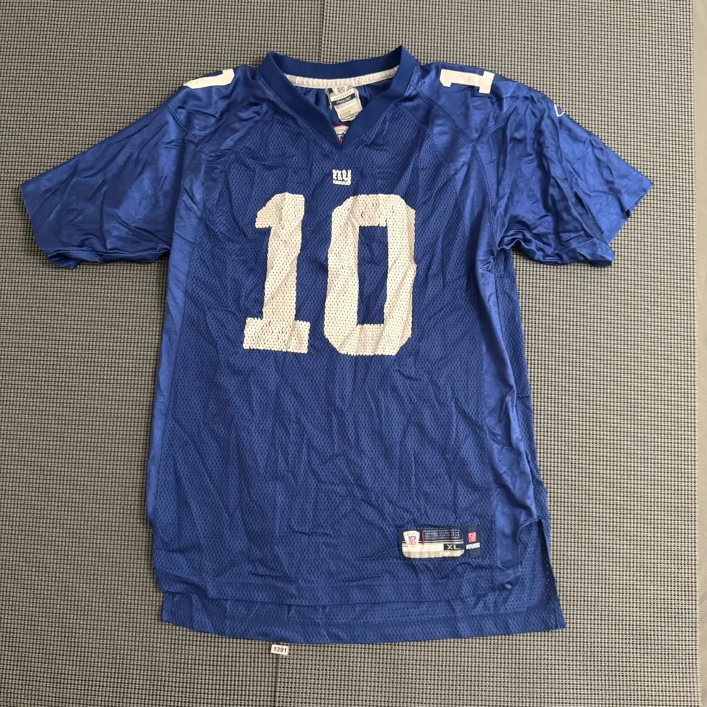 Reebok NFL New York Giants Eli Manning 10 Jersey Youth XL Blue Football